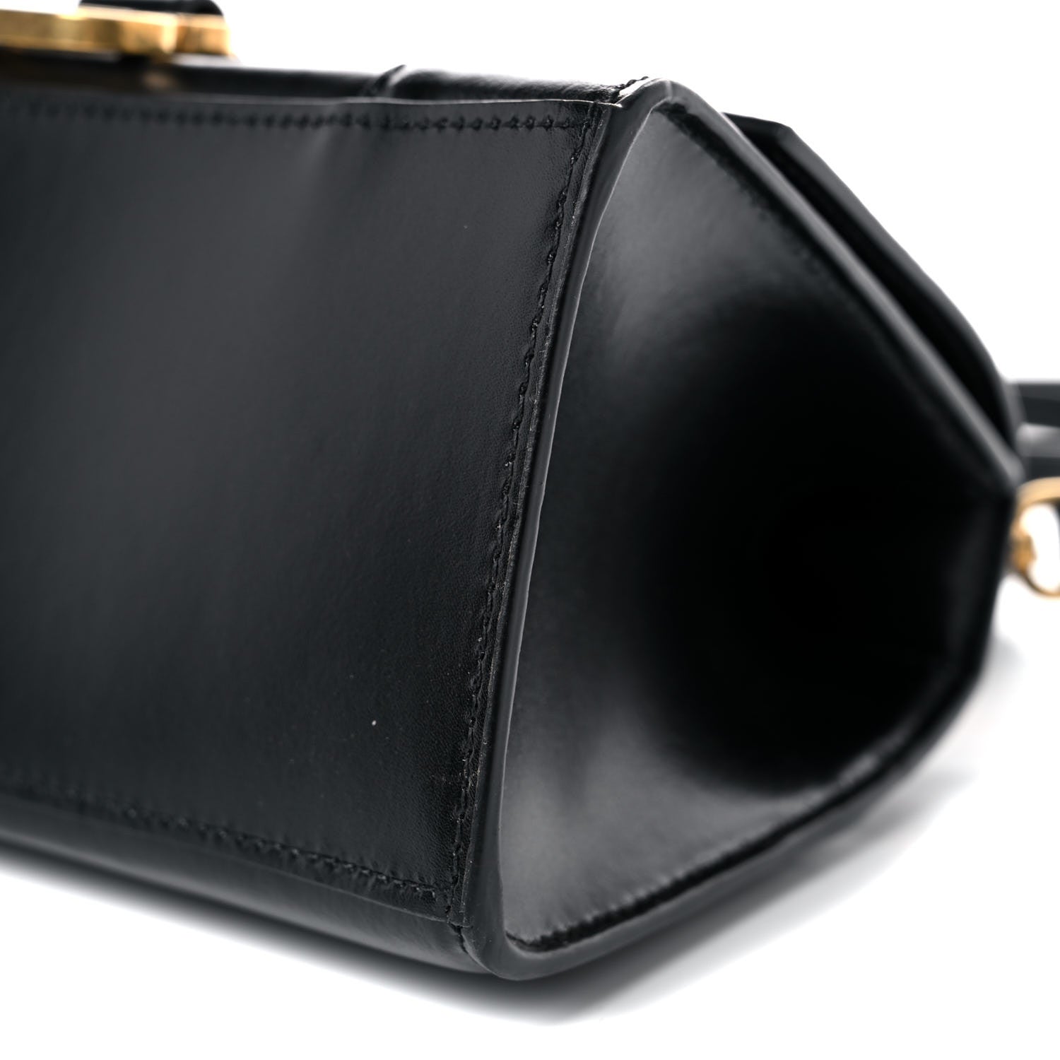 Balenciaga Shiny Box Calfskin Small Hourglass Top Handle Bag Black 9 of 10