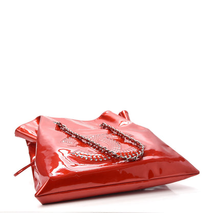 Chanel Patent Crystal Strass Bonbons Tote Red 4 of 9