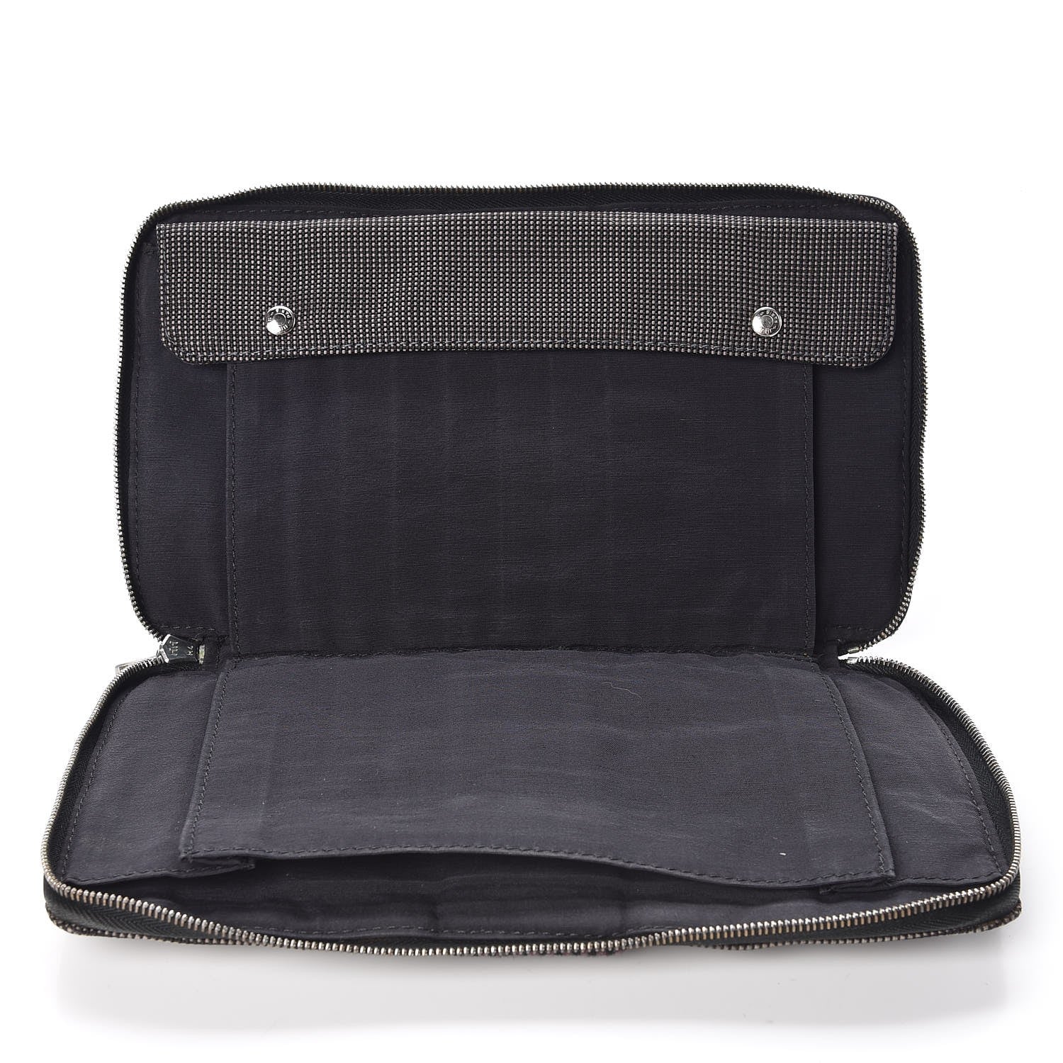 Hermes Canvas Herline Wallet Grey 5 of 15