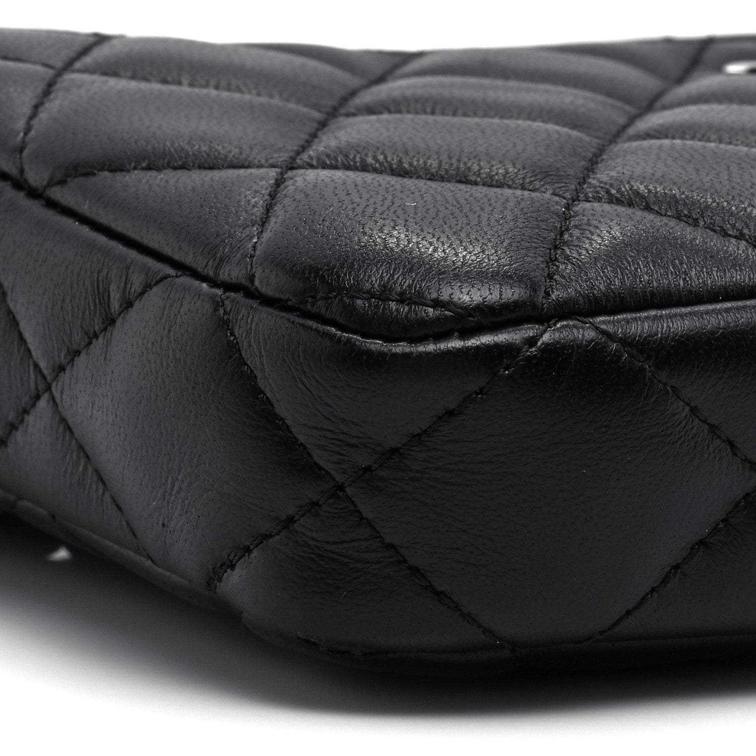 Chanel Lambskin Quilted Small Clutch With Chain Black 5 of 10