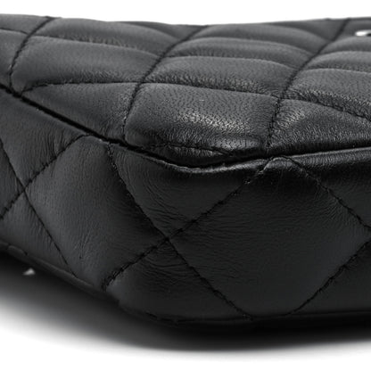Chanel Lambskin Quilted Small Clutch With Chain Black 5 of 10