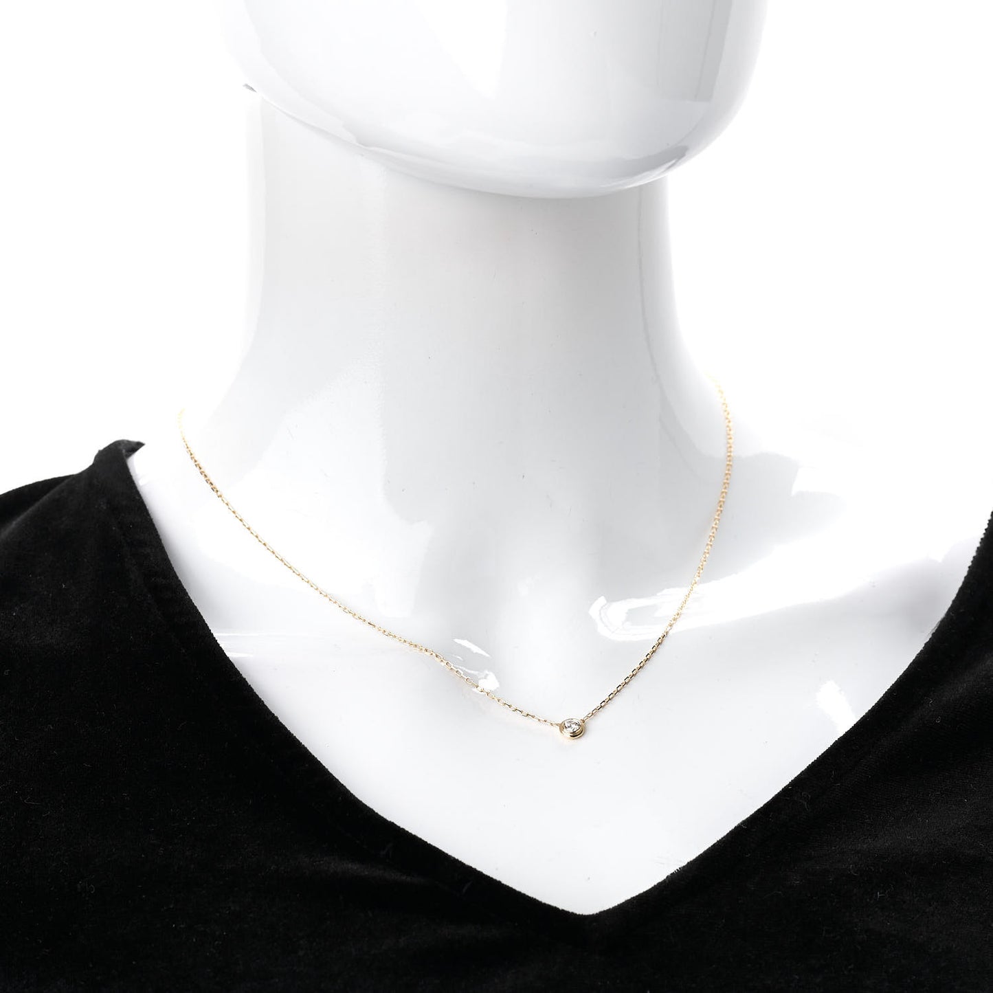 18K Yellow Gold Diamond LM D'Amour Pendant Necklace