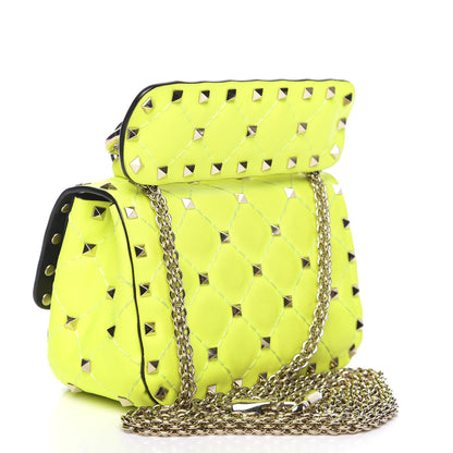 Valentino Garavani Calfskin Micro Rockstud Spike Shoulder Bag Lime 2 of 10