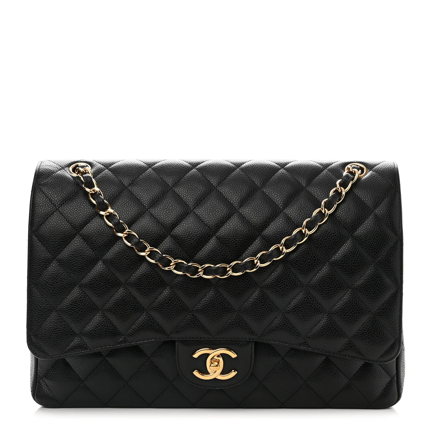 Chanel Caviar Quilted Maxi Double Flap Black 1 of 10