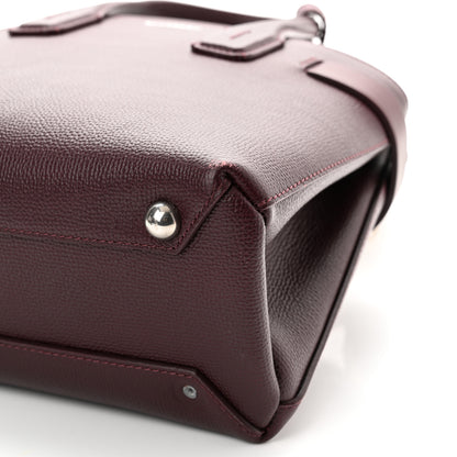 Burberry Derby Calfskin House Check Small Banner Tote Mahogany Red 9 of 11