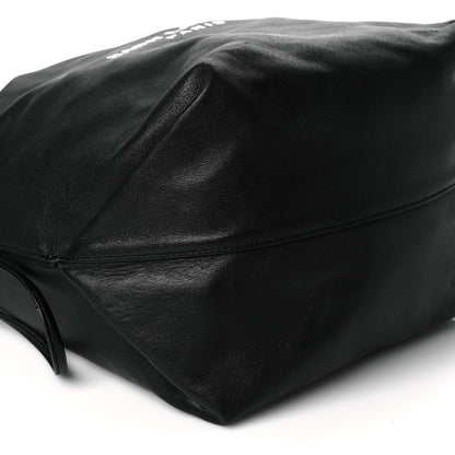Saint Laurent Lambskin Teddy Drawstring Bag Black 10 of 11