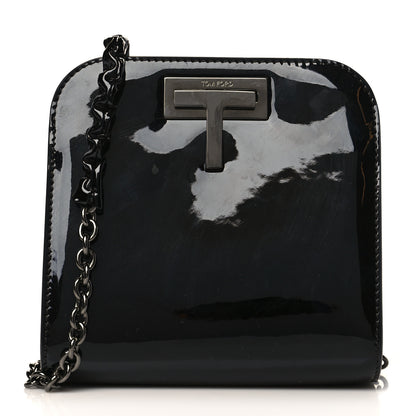 Tom Ford Patent Cosmo T Lock Chain Bag Black 1 of 8