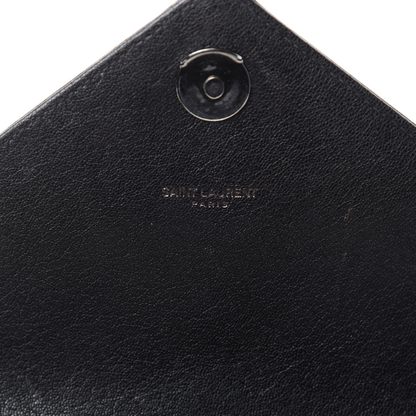 Sheepskin Matelasse Chevron Monogram Medium College Bag Black