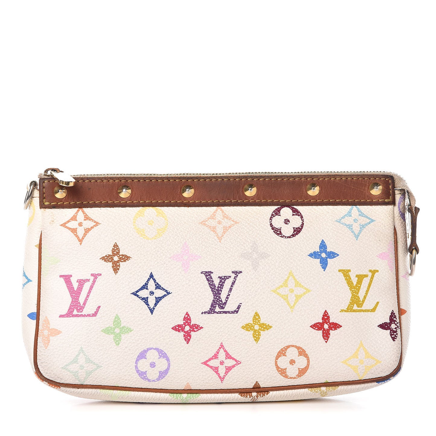 Monogram Multicolor Pochette Accessories White