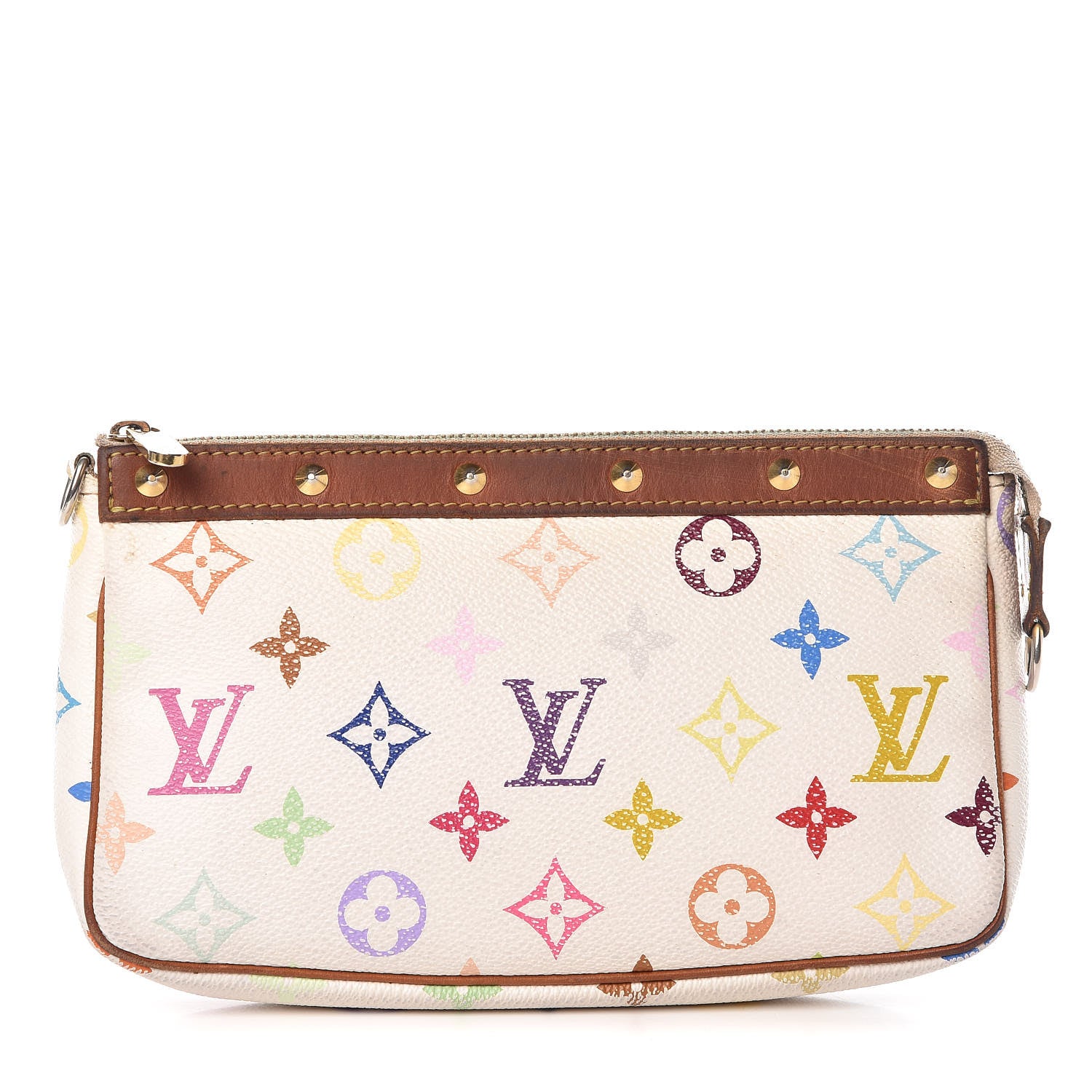 Louis Vuitton Monogram Multicolor Pochette Accessories White 1 of 9