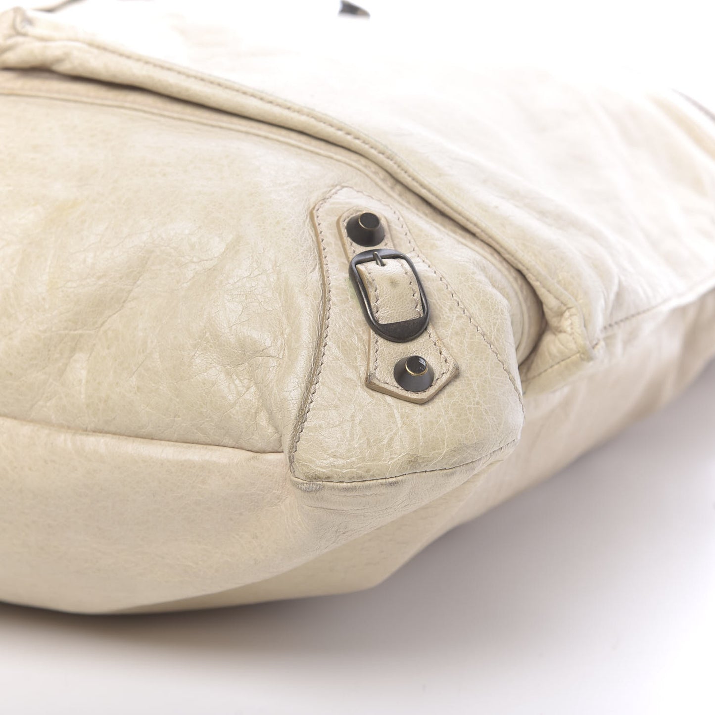 Agneau Classic Hardware Square Tote Ivory