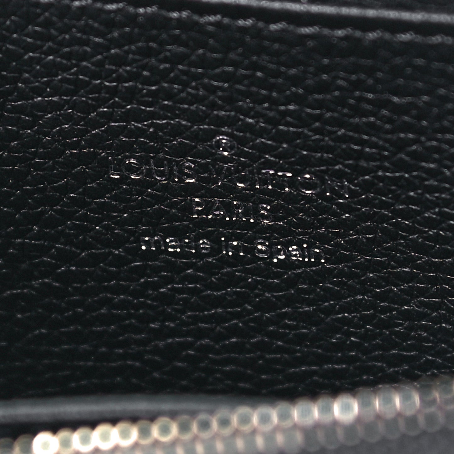 Calfskin Lockme Zippy Coin Purse Black