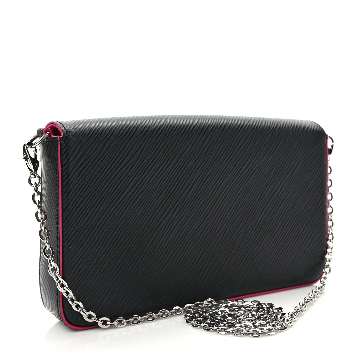 Louis Vuitton Epi Pochette Felicie Black Hot Pink 4 of 9