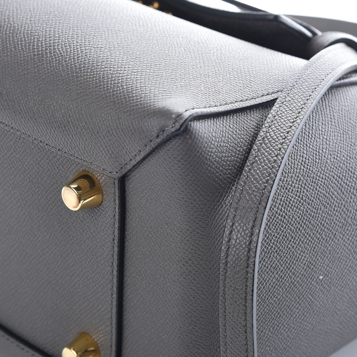 Grained Calfskin Mini Belt Bag Grey