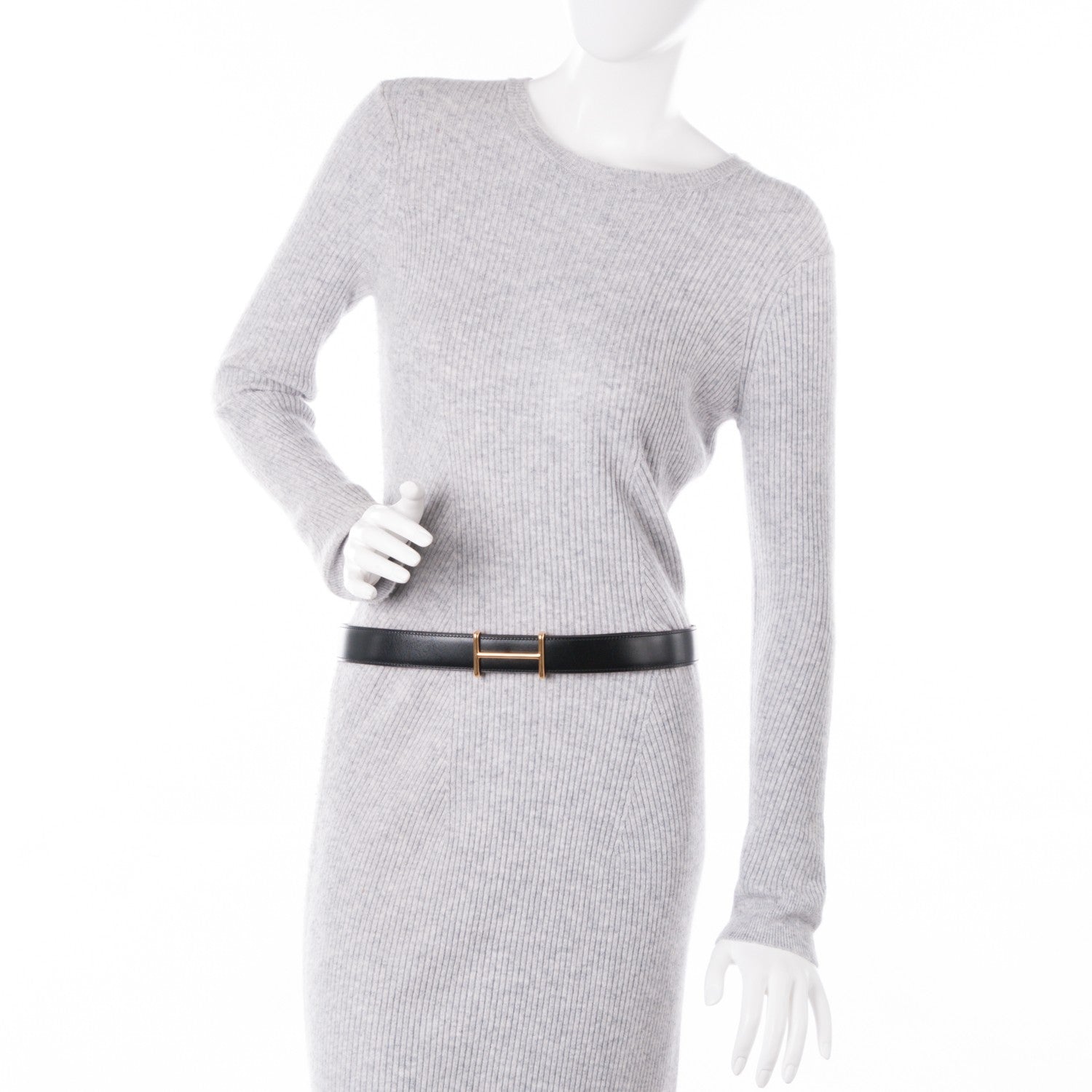 Hermes Box Togo 32mm Idem H Belt 85 Black Orange 2 of 6