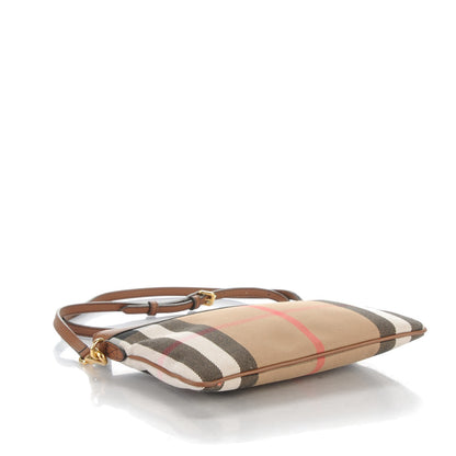 Burberry House Check Derby Peyton Crossbody Clutch Bag Tan 4 of 7
