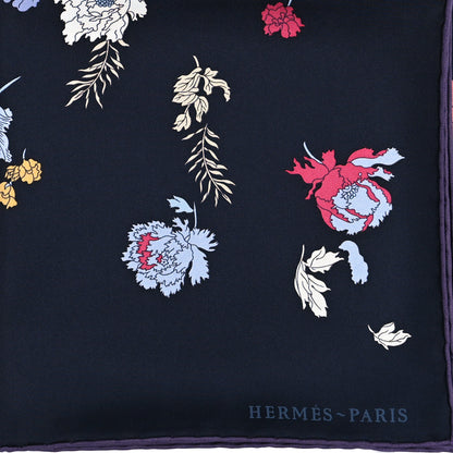 Hermes Silk Robe Legere Scarf 90 Marine Parme Rose 2 of 5
