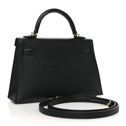Hermes Epsom Mini Kelly Sellier 20 Black 3 of 11