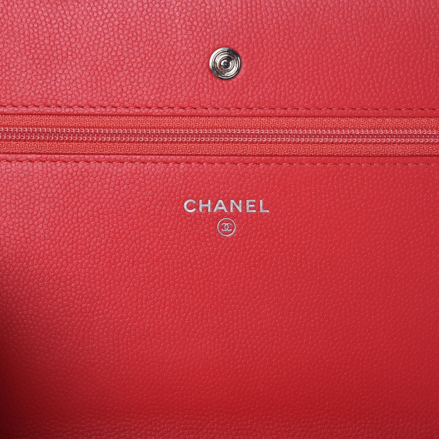 Chanel Caviar Camellia Embossed Wallet On Chain WOC Red 6 of 8