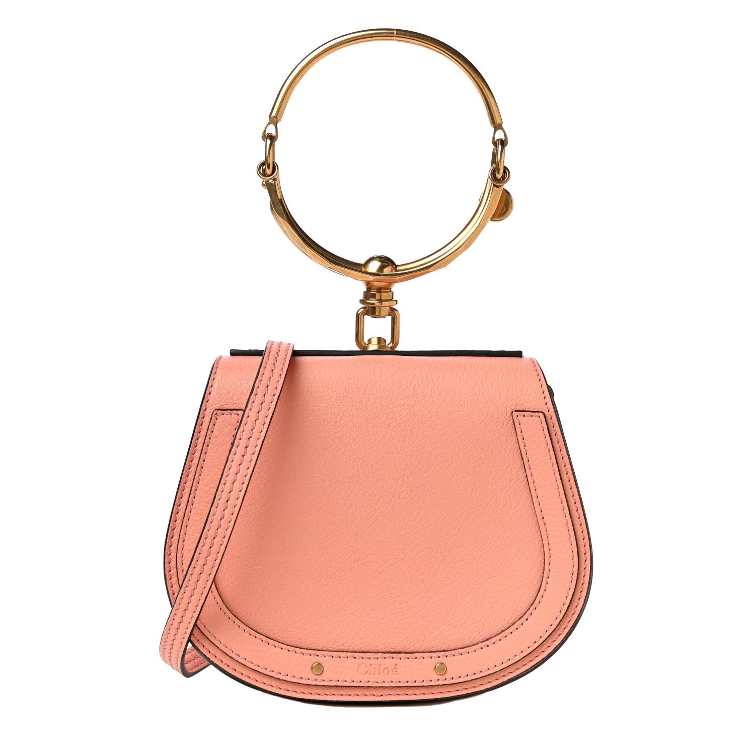 Chloe Calfskin Suede Small Nile Bracelet Bag Ideal Blush 1 of 13