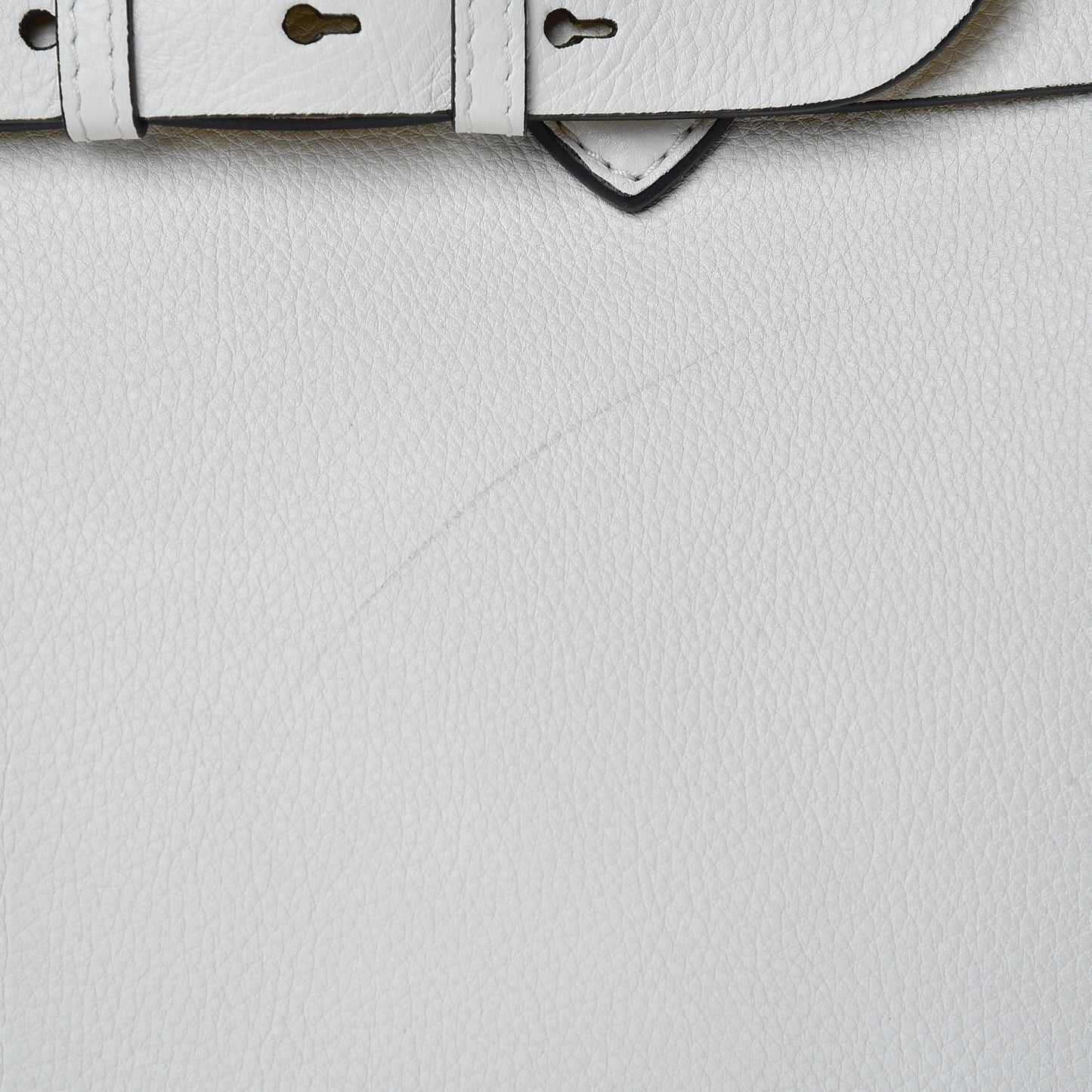 Soft Grain Calfskin Medium Belt Bag Chalk White