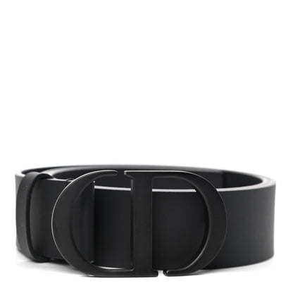 Christian Dior Ultra Matte Calfskin 35mm Montaigne Belt 80 Black 1 of 4