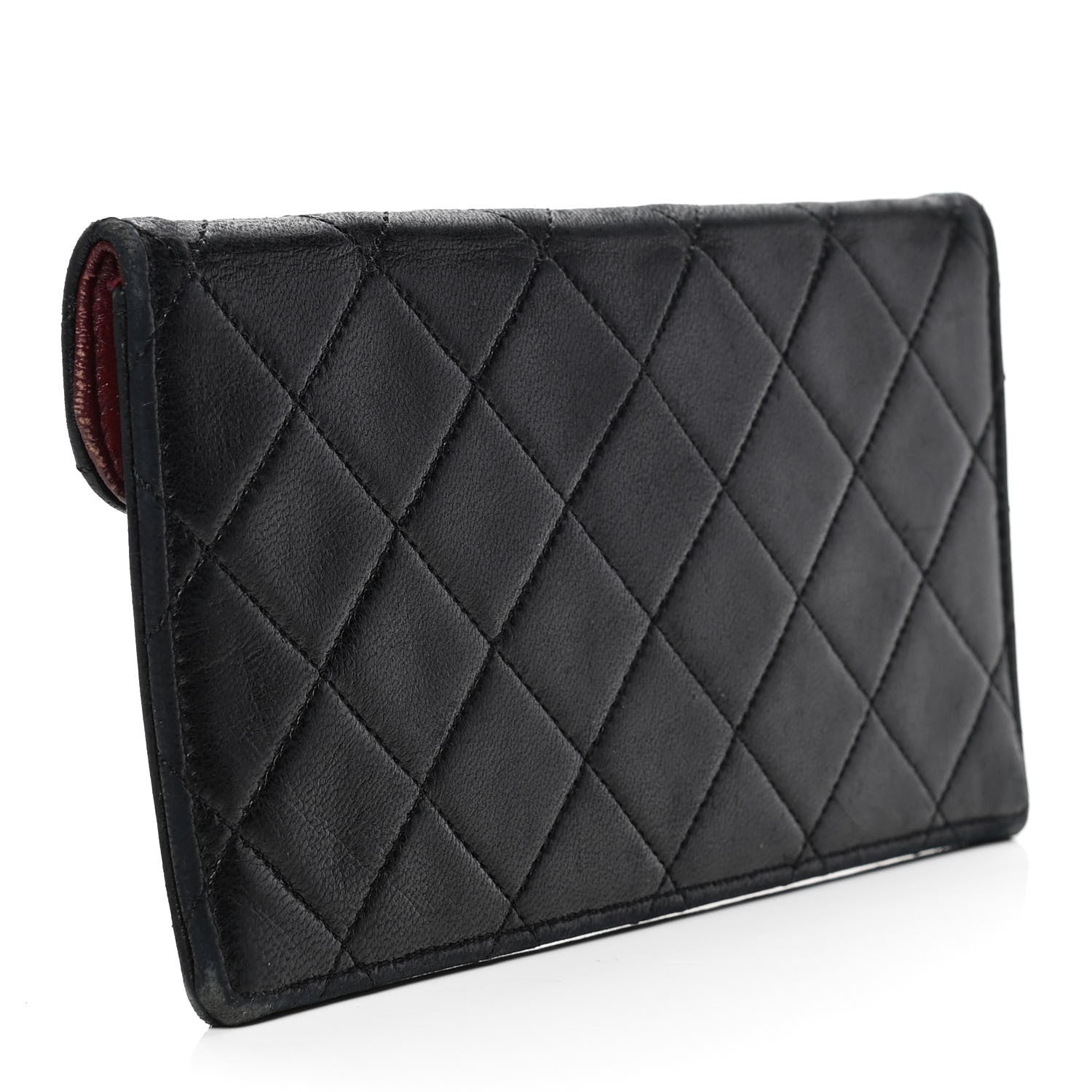 Chanel Calfskin Quilted CC Flap Clutch Black 2 of 5