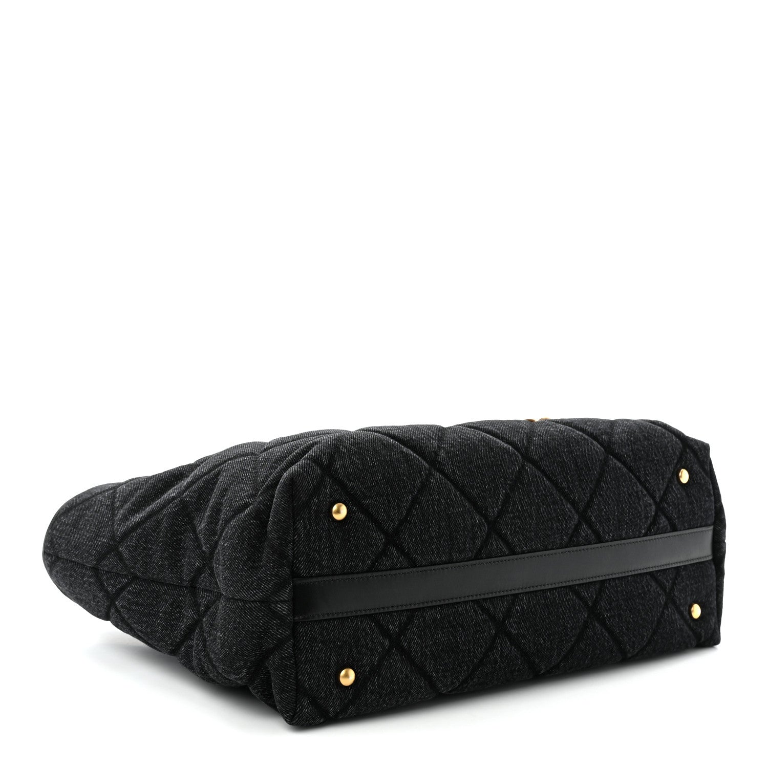 Chanel Denim Calfskin Quilted Small Deauville tote  Black 4 of 11
