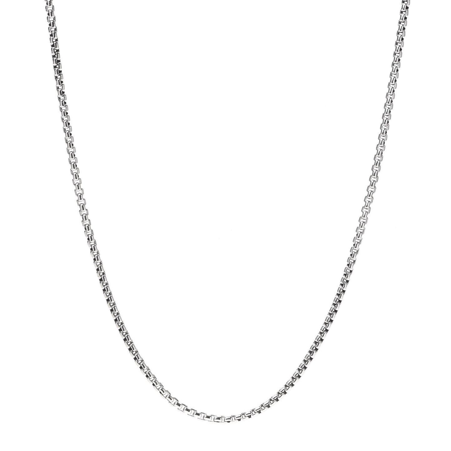 Sterling Silver 3.6mm Box Chain Necklace 27"