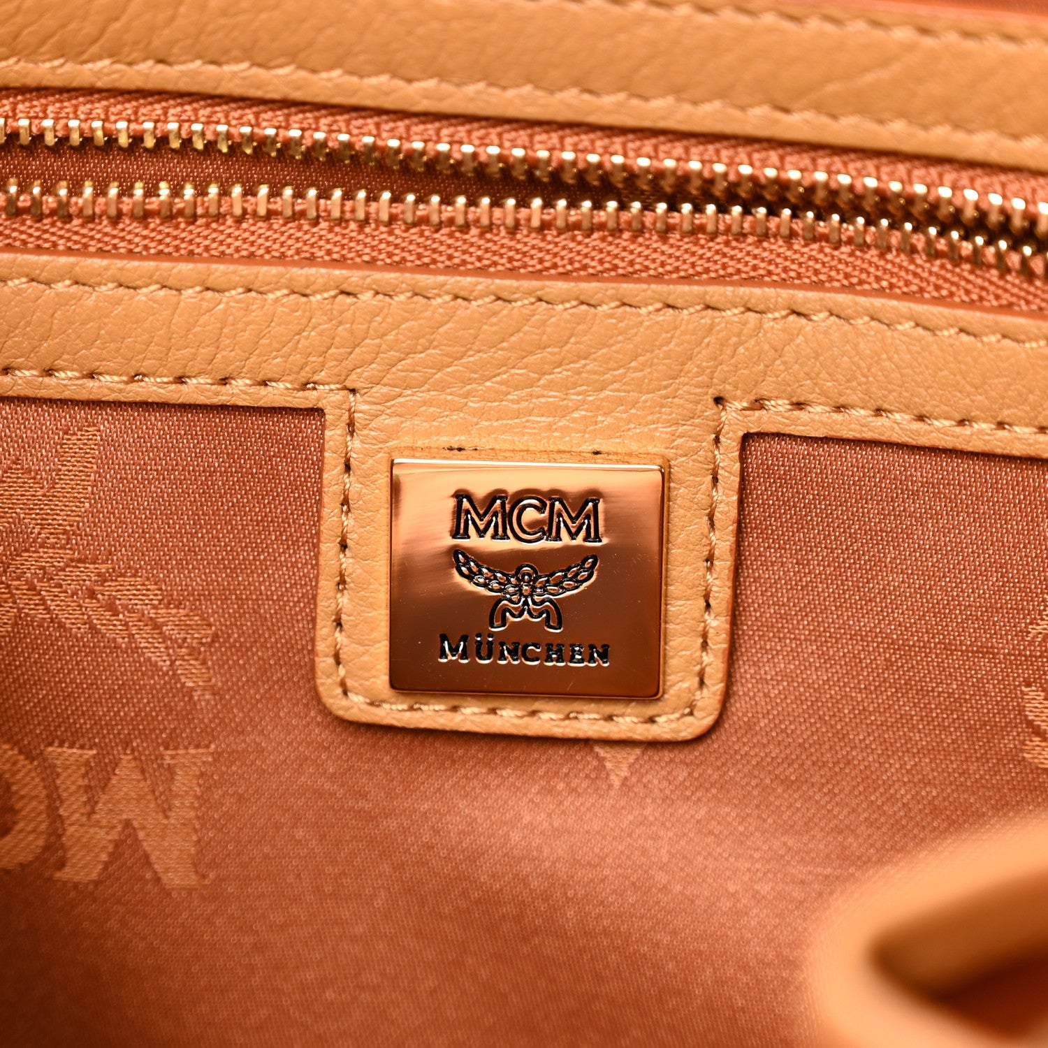 MCM Visetos Studded Small Dual Stark Backpack Cognac 1867901