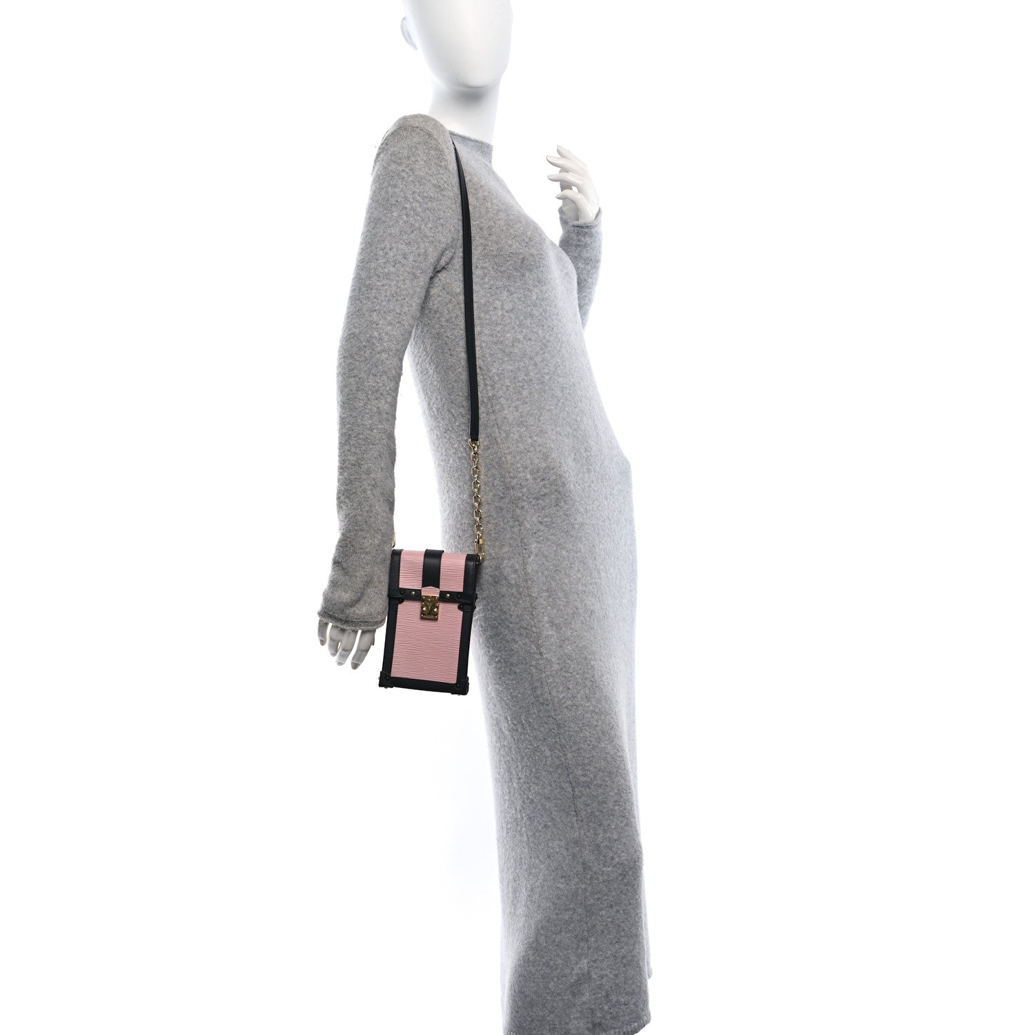 Louis Vuitton Epi Pochette Trunk Verticale Rose Ballerine 2 of 12