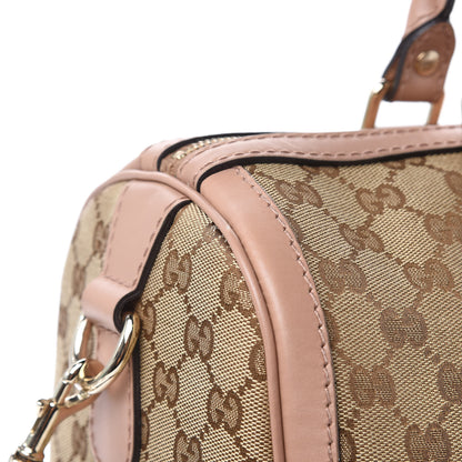 Gucci Monogram Vintage Web Medium Boston Pink 10 of 11