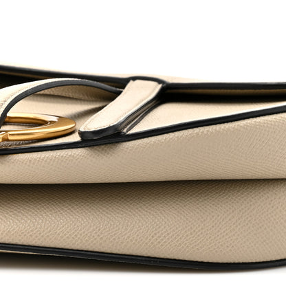Christian Dior Grained Calfskin Saddle Bag With Strap Sable 9 of 14