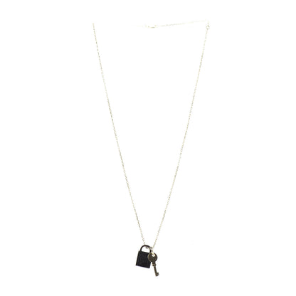 Hermes Permabrass Buffalo Horn Amulette Padlock PM Pendant Necklace 3 of 5