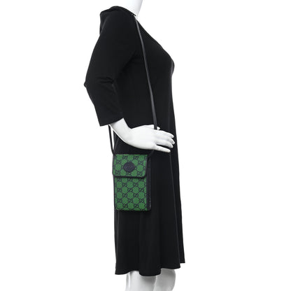 Gucci Monogram Multicolor Textured Calfskin Mini Retro Interlocking G Crossbody Bag Green Blue 2 of 9