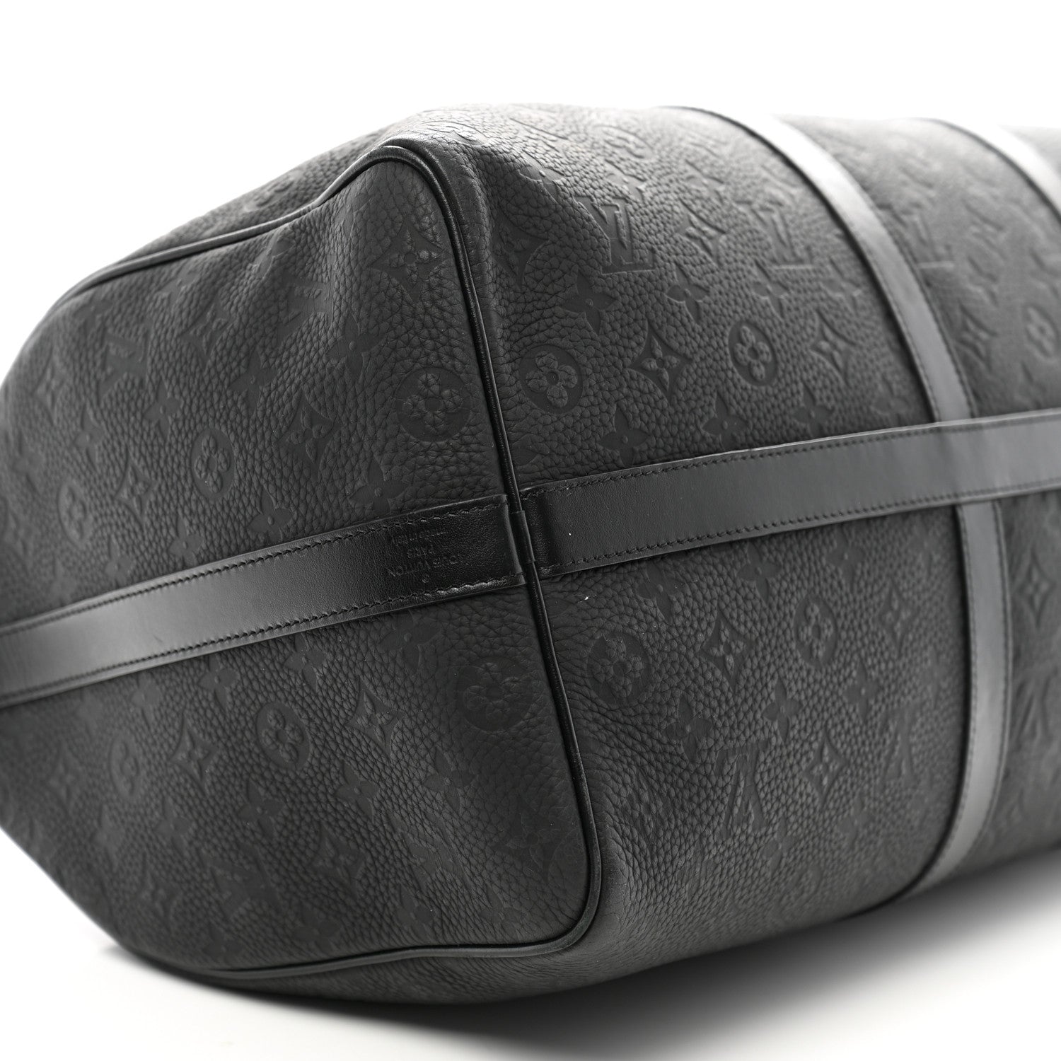 Louis Vuitton Taurillon Monogram Keepall Bandouliere 50 Black 7 of 9