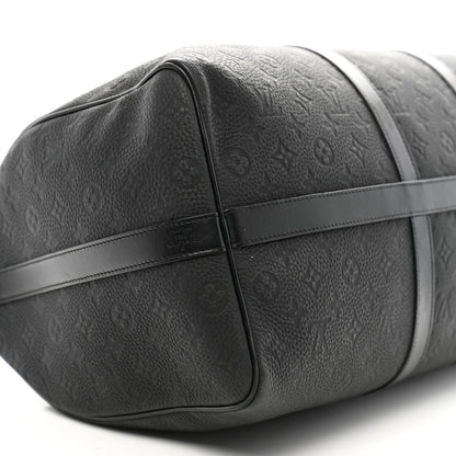 Louis Vuitton Taurillon Monogram Keepall Bandouliere 50 Black 7 of 9