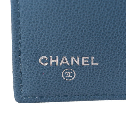 Chanel Grained Calfskin Quilted CC Box Flap Wallet Light Blue 5 of 11