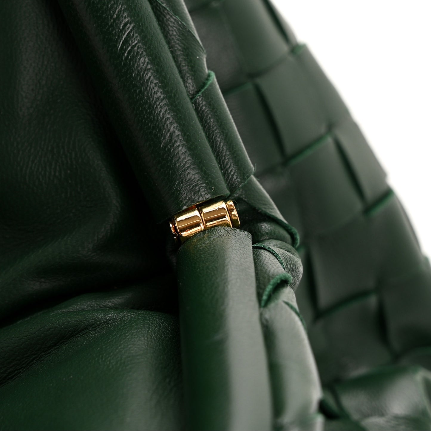 Nappa Maxi Intrecciato The Pouch Oversized Clutch Racing Green