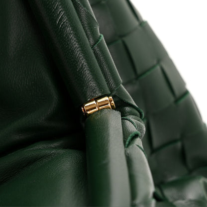 Bottega Veneta Nappa Maxi Intrecciato The Pouch Oversized Clutch Racing Green 11 of 12