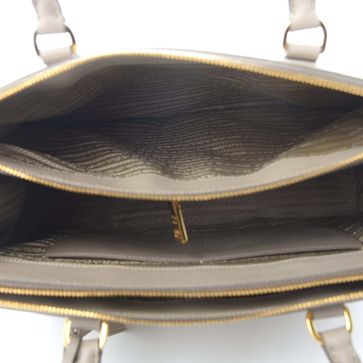 Saffiano Medium Galleria Double Zip Tote Pomice
