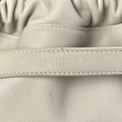 Saint Laurent Lambskin Teddy Drawstring Bag Crema Soft 9 of 15