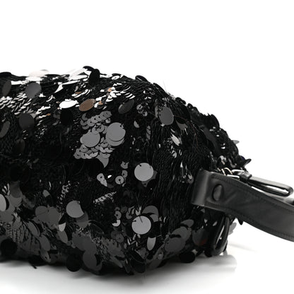 Prada Paillettes Vitello Signaux Bag Black 11 of 17