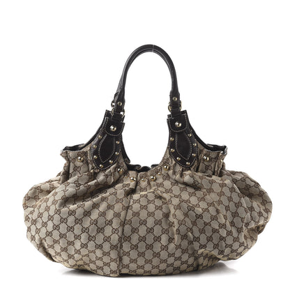 Gucci Monogram Studded Pelham Tote Dark Brown 1 of 10