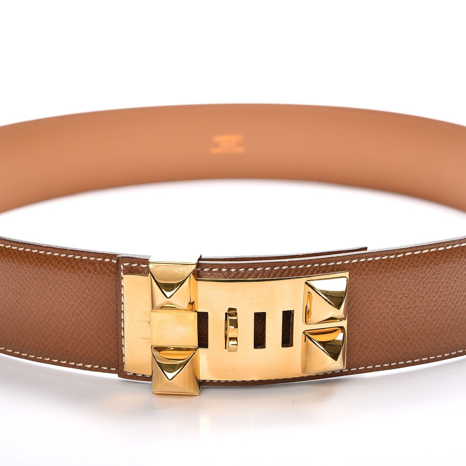 Hermes Courchevel Collier De Chien CDC Belt 80 Gold 4 of 7