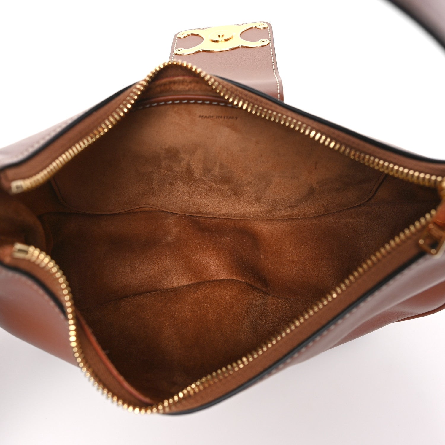 Celine Smooth Calfskin Medium Strap Ava Triomphe Shoulder Bag Tan 5 of 8