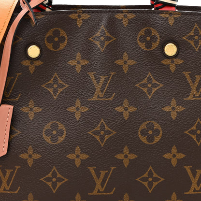 Louis Vuitton Monogram Braided Montaigne BB Coquelicot Creme Safran Peach 8 of 10