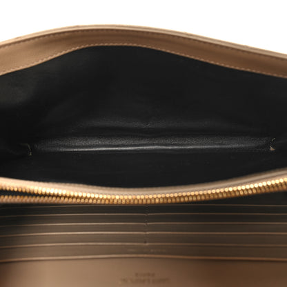 Saint Laurent Grain De Poudre Matelasse Chevron Monogram Chain Wallet Nude Powder 5 of 10