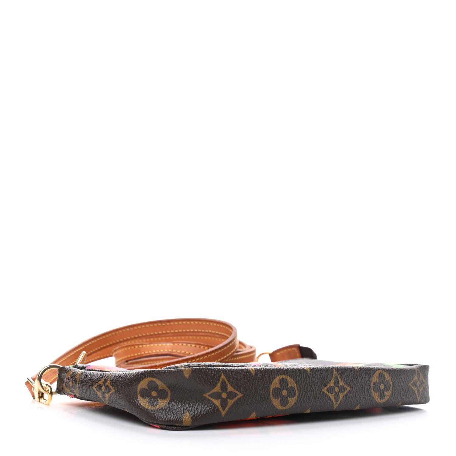 Louis Vuitton Monogram Roses Pochette Accessories Long Strap 4 of 13