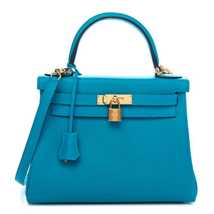 Hermes Evercolor Kelly Retourne 28 Bleu Frida 1 of 9